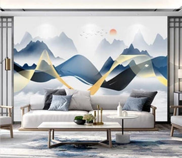 3D Misty Valley 1434 Wall Murals Wallpaper AJ Wallpaper 2 