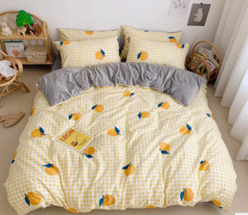 3D Orange 18039 Bed Pillowcases Quilt