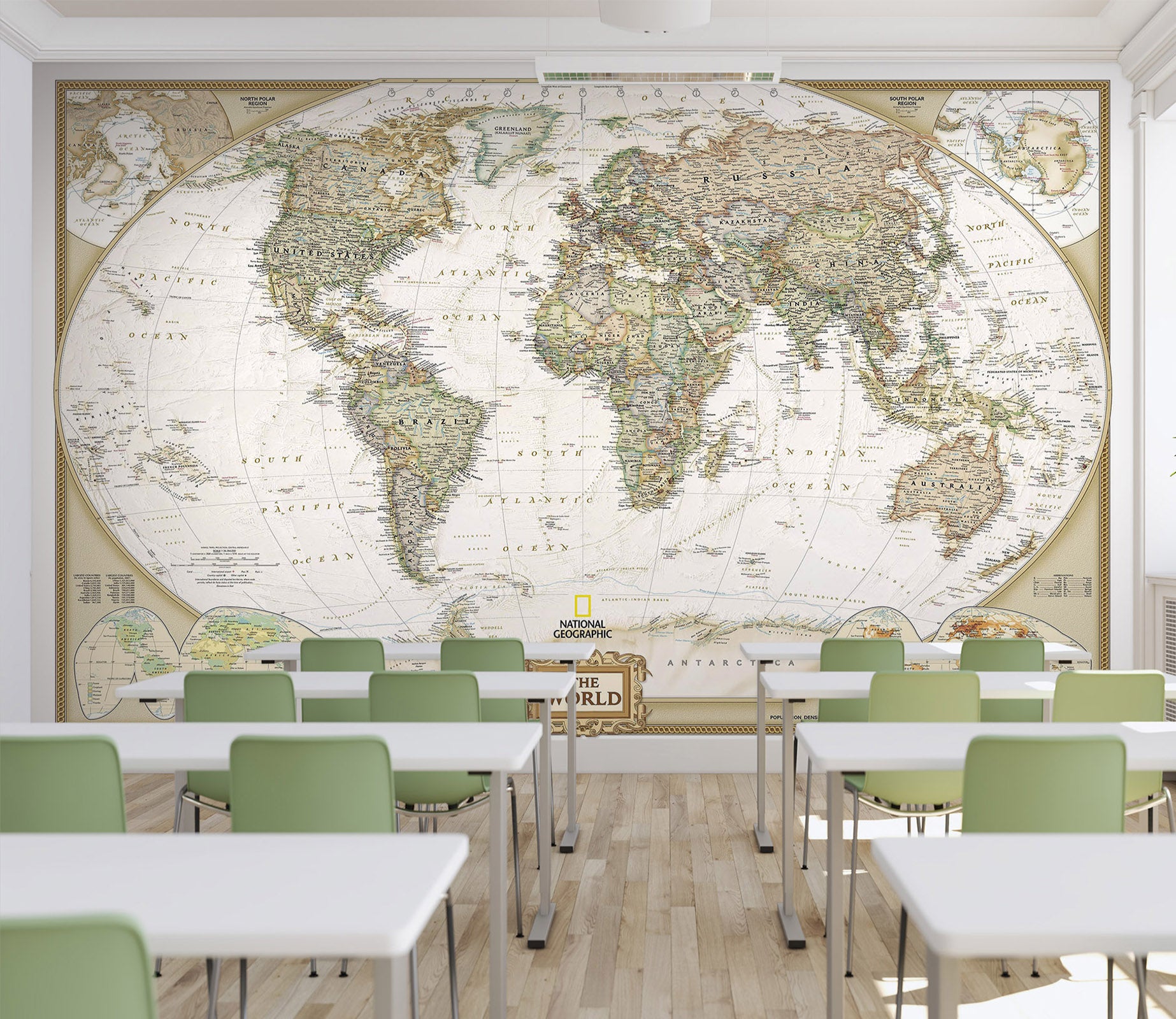 3D World Map 016 Wall Murals