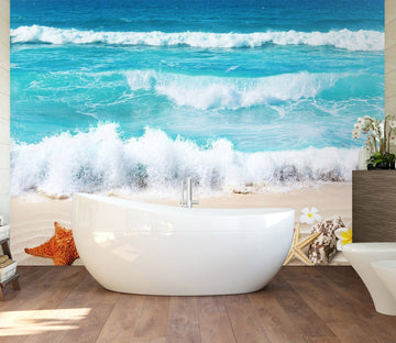 3D Blue Ocean Waves 1636 Wall Murals Wallpaper AJ Wallpaper 2 