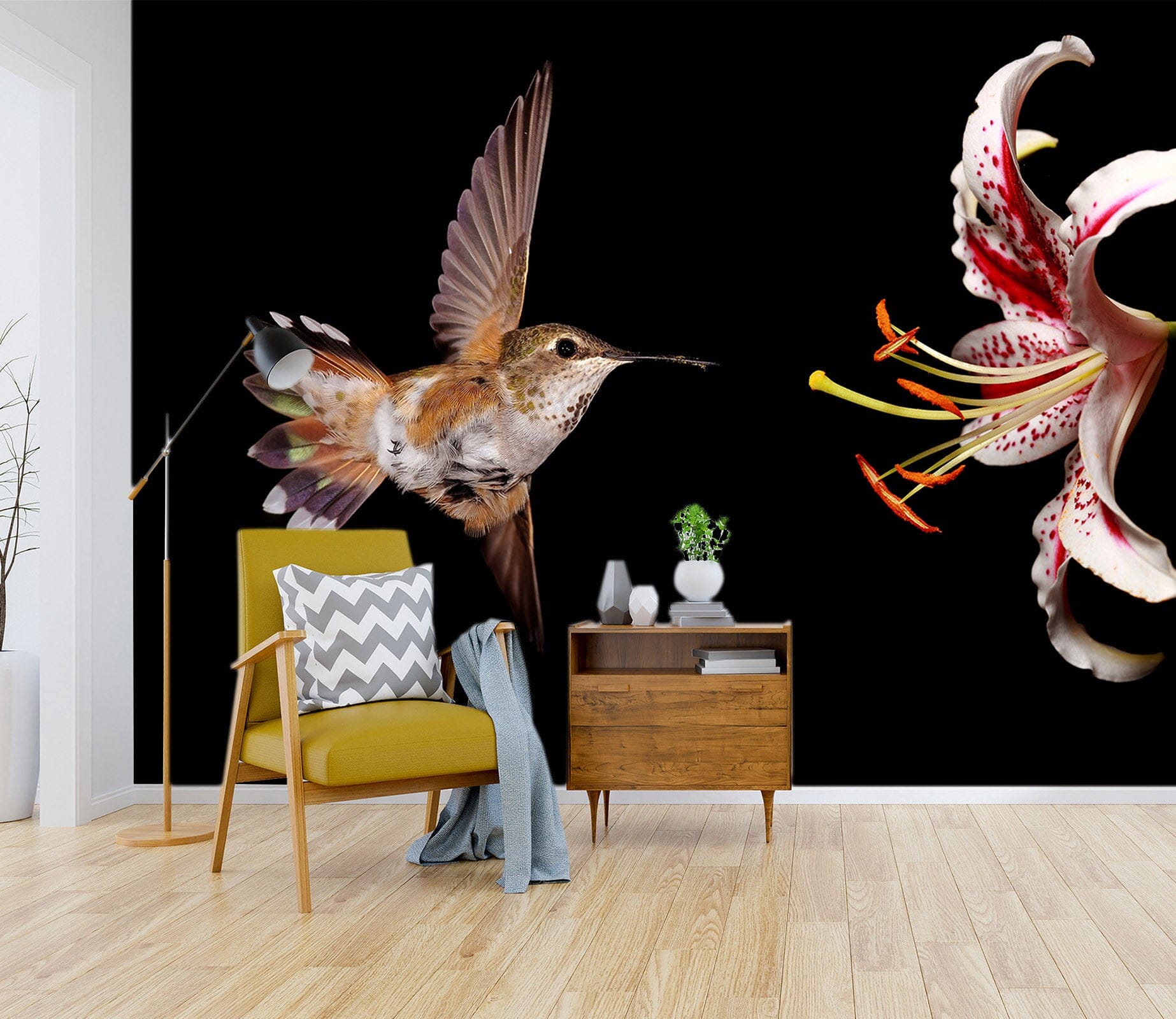 3D Magpie Lily 125 Wall Murals Wallpaper AJ Wallpaper 2 