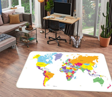 3D Map Pattern 35075 Non Slip Rug Mat