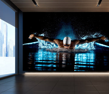 3D Swimming 055 Wall Murals Wallpaper AJ Wallpaper 2 