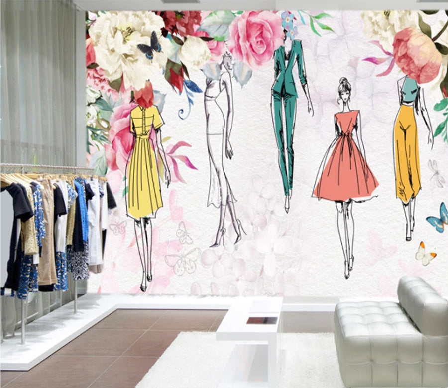 3D Dress Modeling WC298 Wall Murals