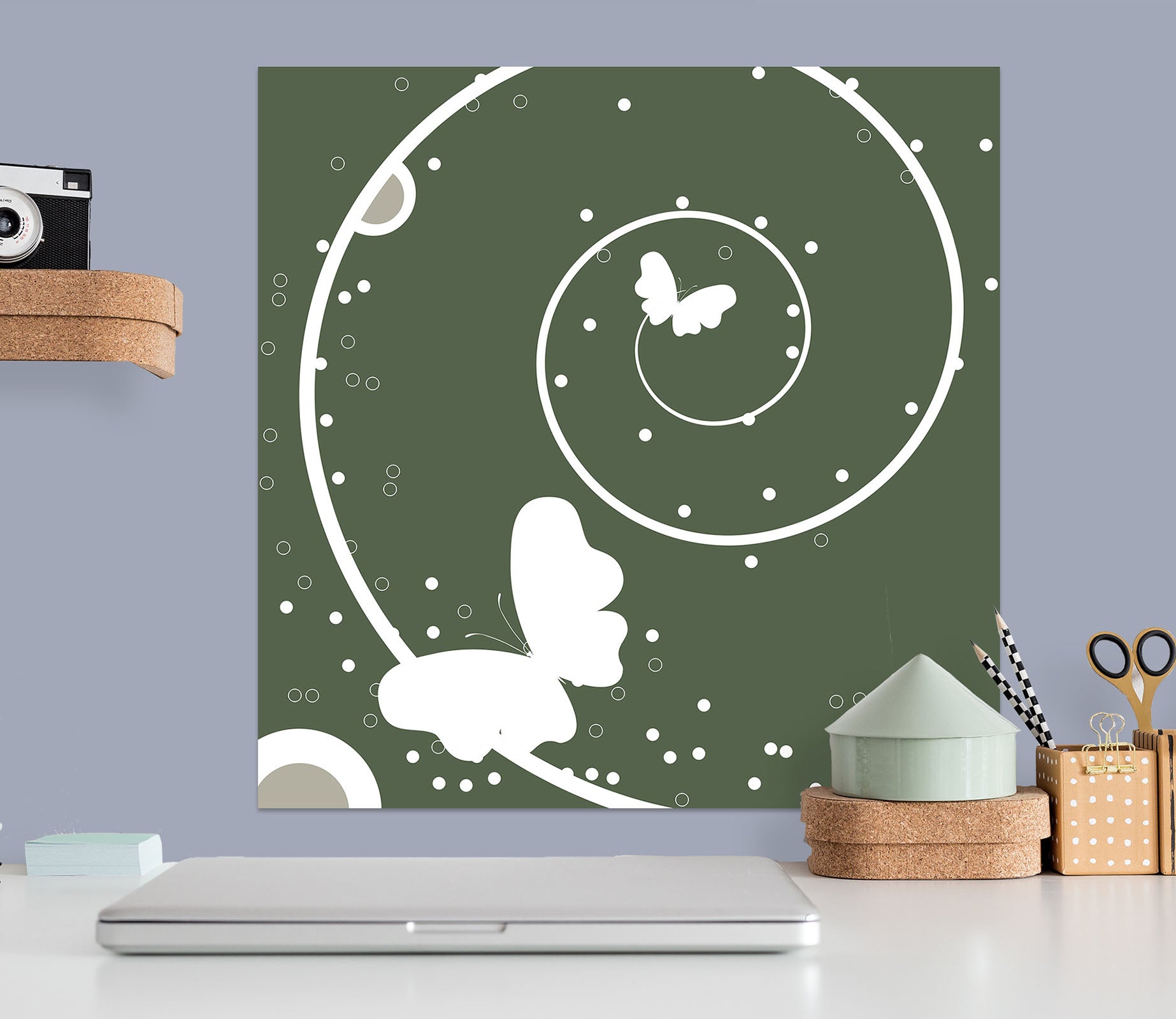 3D White Butterfly 1066 Wall Sticker