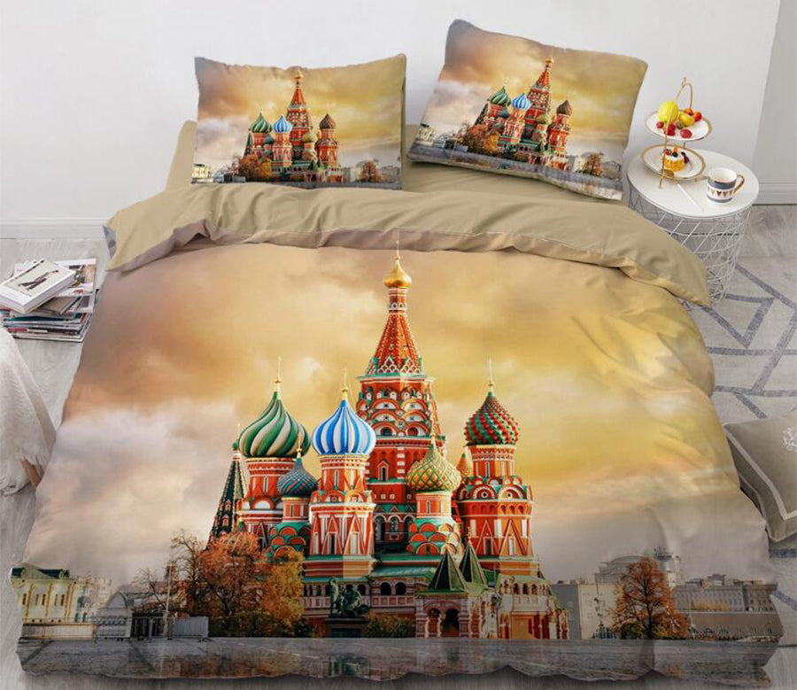 3D Castle 11130 Bed Pillowcases Quilt