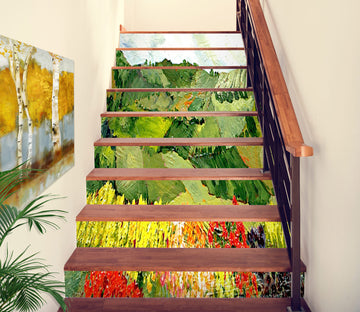 3D Field Hillside Colorful Flowers 89162 Allan P. Friedlander Stair Risers