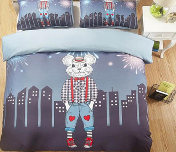 3D Rat In Clothes 6174 Bed Pillowcases Quilt