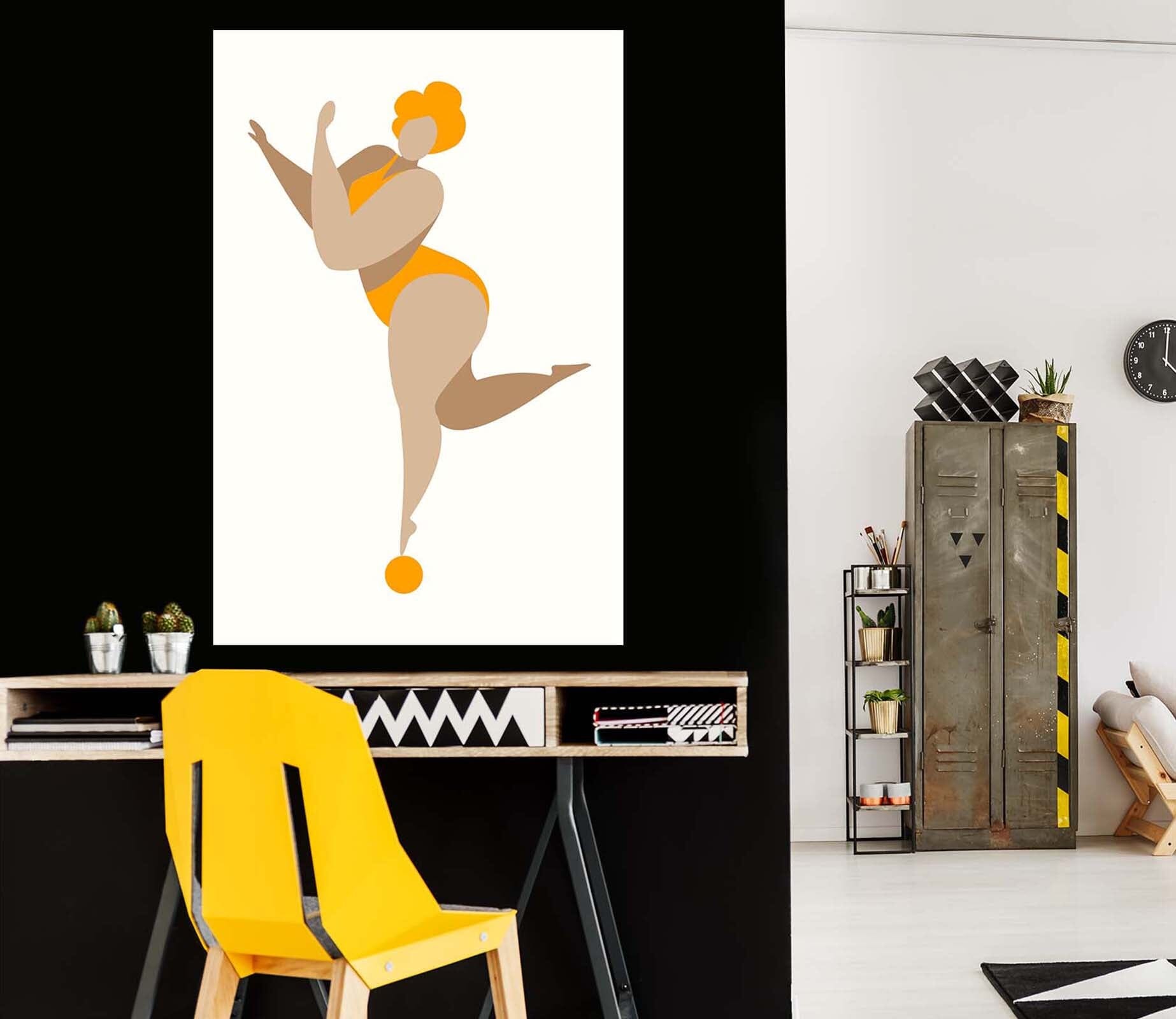 3D Yellow Sportswear 135 Boris Draschoff Wall Sticker Wallpaper AJ Wallpaper 2 