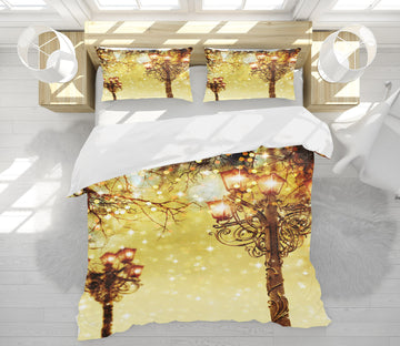 3D Street Lamp 51086 Christmas Quilt Duvet Cover Xmas Bed Pillowcases