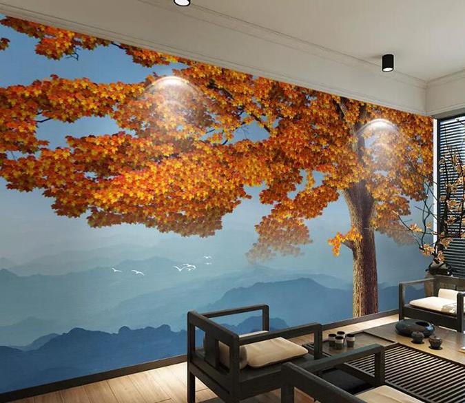 3D Tree Bird 122 Wall Murals Wallpaper AJ Wallpaper 2 