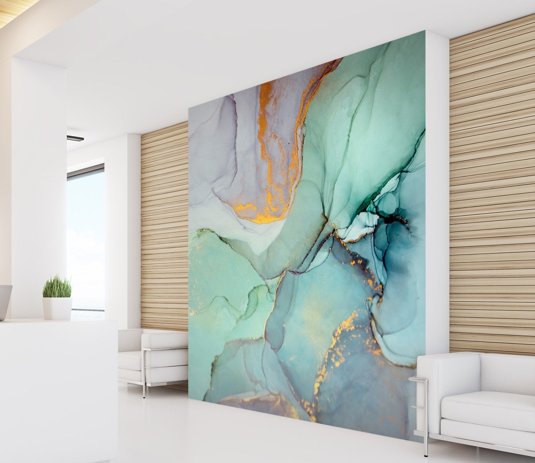 3D green Abstract Liquid 25 Wall Murals Wallpaper AJ Wallpaper 