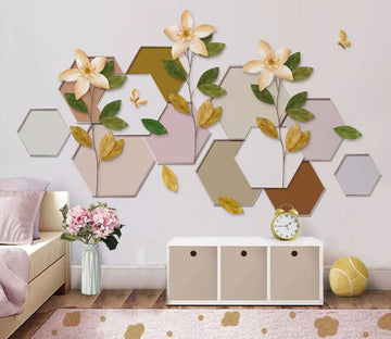 3D Geometric Flowers 2192 Wall Murals Wallpaper AJ Wallpaper 2 