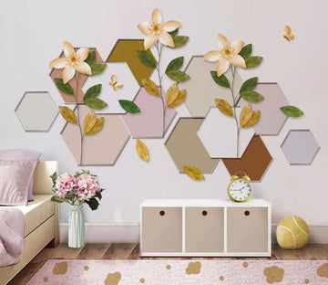 3D Geometric Flowers 2192 Wall Murals
