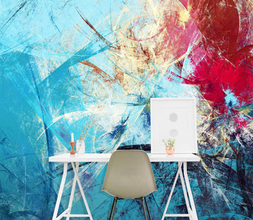 3D Cold Blue Pattern 498 Wall Murals