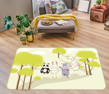 3D Trees Animal 77037 Non Slip Rug Mat