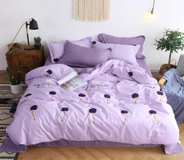 3D Light Purple Fruit 13050 Bed Pillowcases Quilt