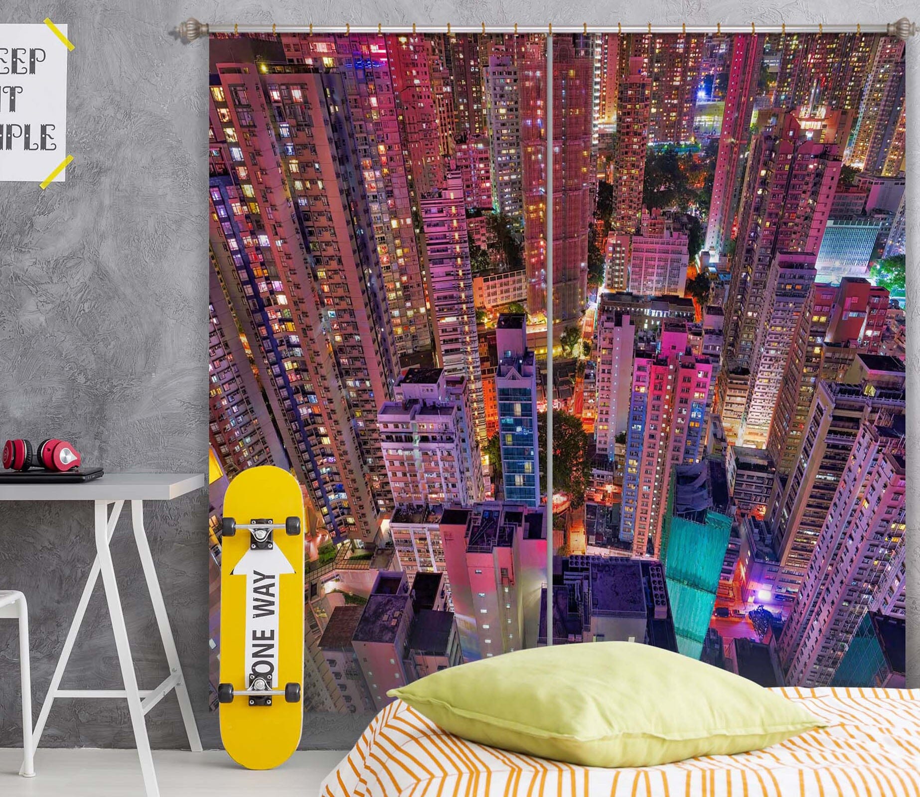 3D Pink Light 200 Marco Carmassi Curtain Curtains Drapes Curtains AJ Creativity Home 