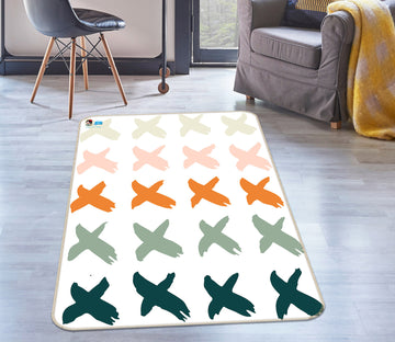 3D Color Cross 107150 Kashmira Jayaprakash Rug Non Slip Rug Mat