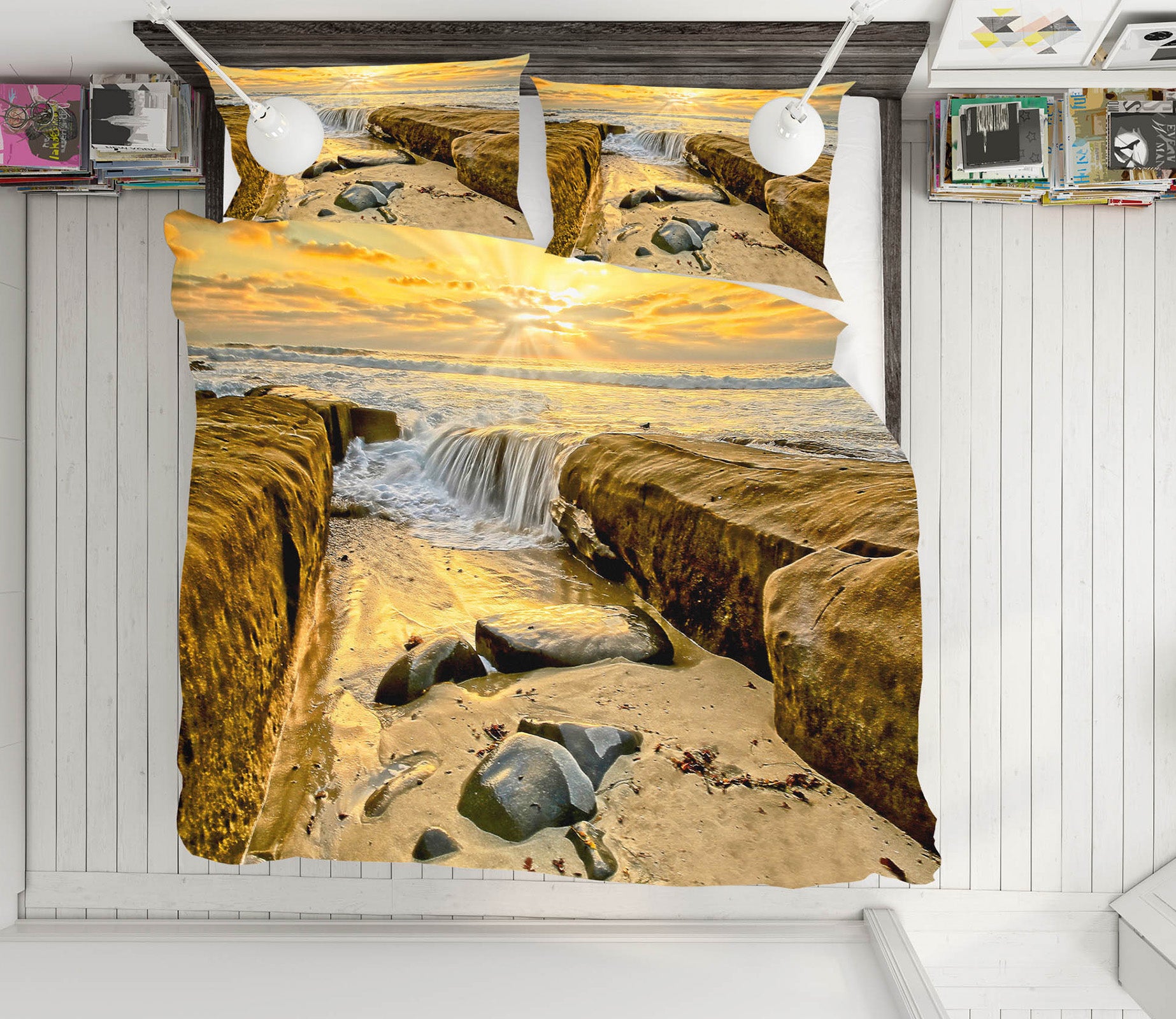 3D Stone Water 62016 Kathy Barefield Bedding Bed Pillowcases Quilt