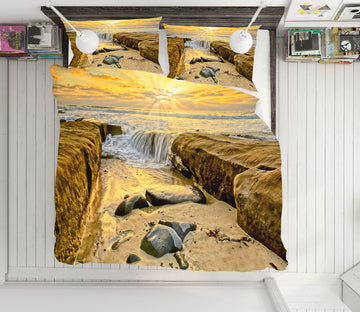 3D Stone Water 62016 Kathy Barefield Bedding Bed Pillowcases Quilt