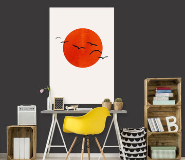 3D Red Sun 101 Boris Draschoff Wall Sticker Wallpaper AJ Wallpaper 2 