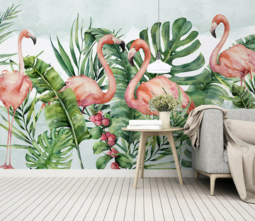 3D Flamingo Fruit WG294 Wall Murals
