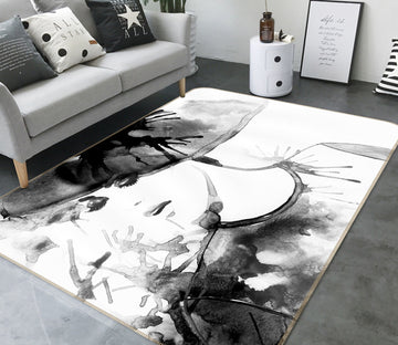 3D Graffiti Lady 1015 Non Slip Rug Mat