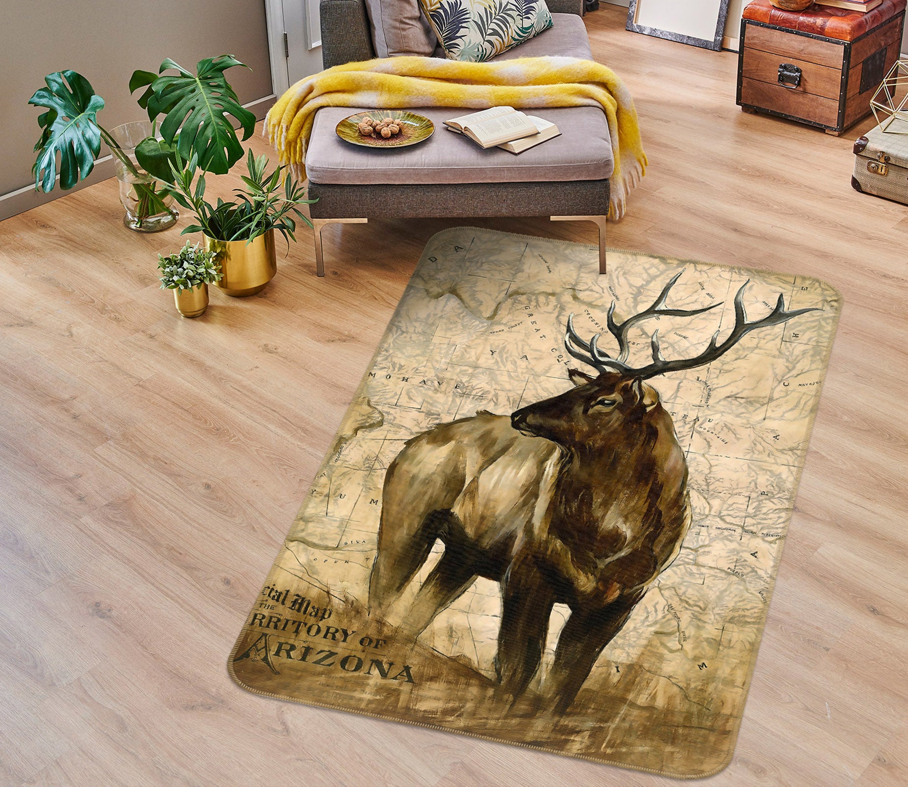 3D Deer 65040 Non Slip Rug Mat