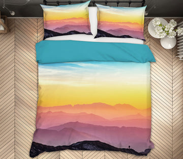 3D Mountains 14101 Bed Pillowcases Quilt