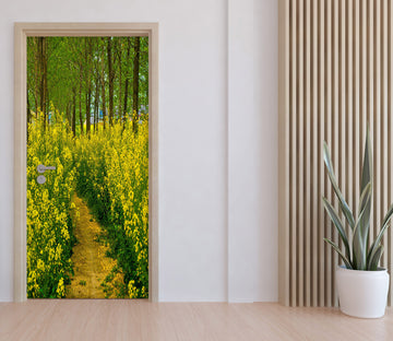 3D Canola Flower Path 25046 Door Mural