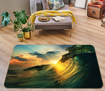 3D Sunlight Waves 36013 Non Slip Rug Mat