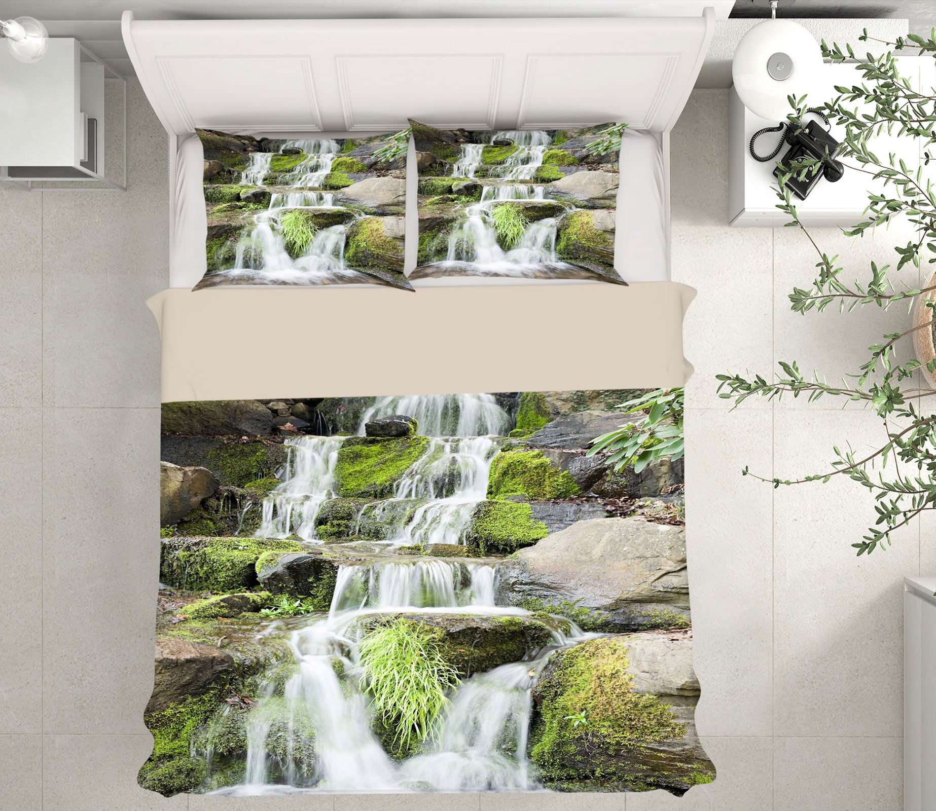 3D Running Water 16180 Bed Pillowcases Quilt