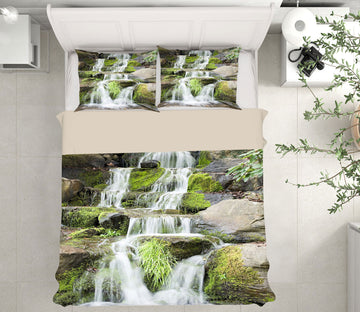 3D Running Water 16180 Bed Pillowcases Quilt