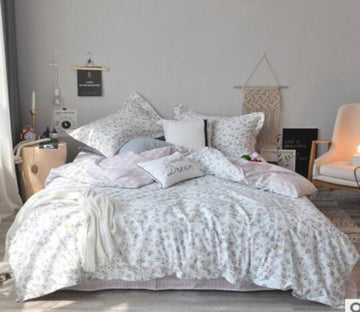 3D Shallow Floral 14140 Bed Pillowcases Quilt