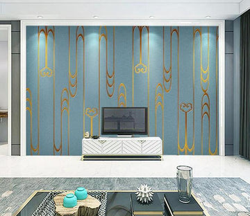 3D Golden Lines 192 Wall Murals Wallpaper AJ Wallpaper 2 