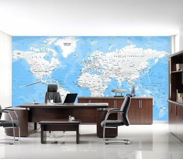 3D White Pattern 2126 World Map Wall Murals Wallpaper AJ Wallpaper 2 