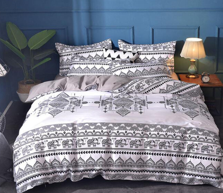 3D Black And White Pattern 2102 Bed Pillowcases Quilt