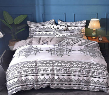 3D Black And White Pattern 2102 Bed Pillowcases Quilt