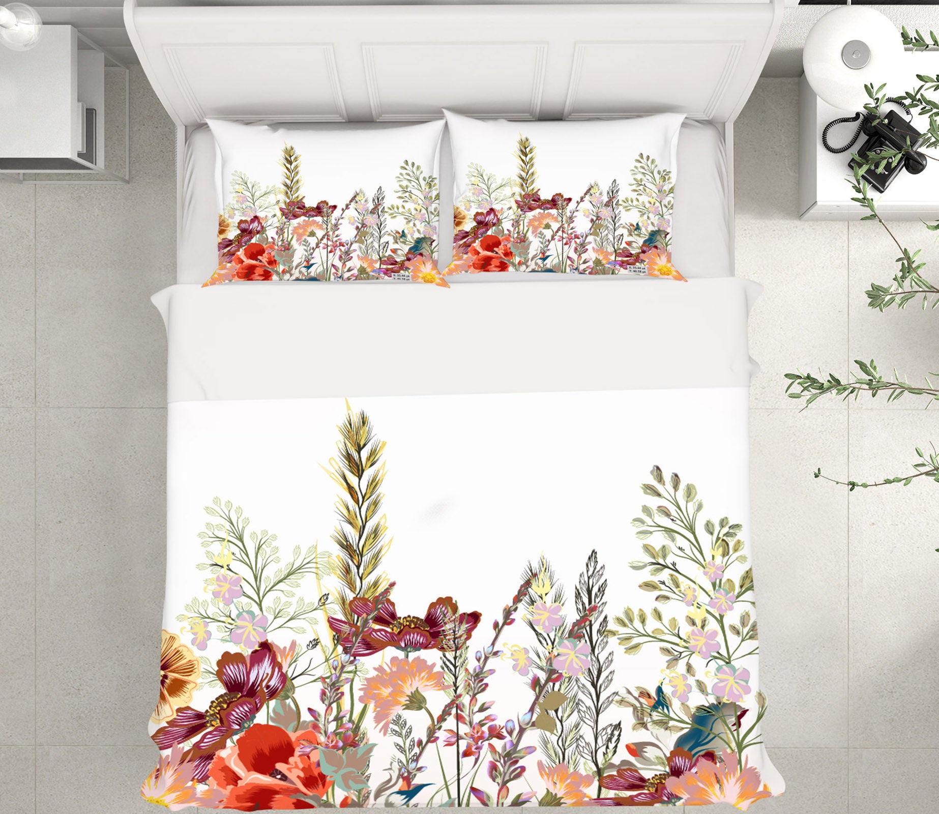 3D Flower Bush 14228 Bed Pillowcases Quilt