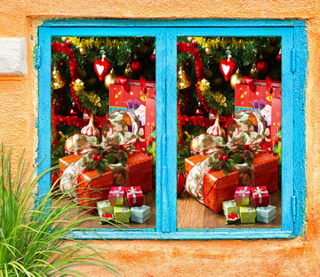 3D Christmas Gift 42168 Christmas Window Film Print Sticker Cling Stained Glass Xmas