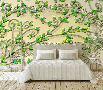 3D Green Leaf 2022 Wall Murals Wallpaper AJ Wallpaper 2 