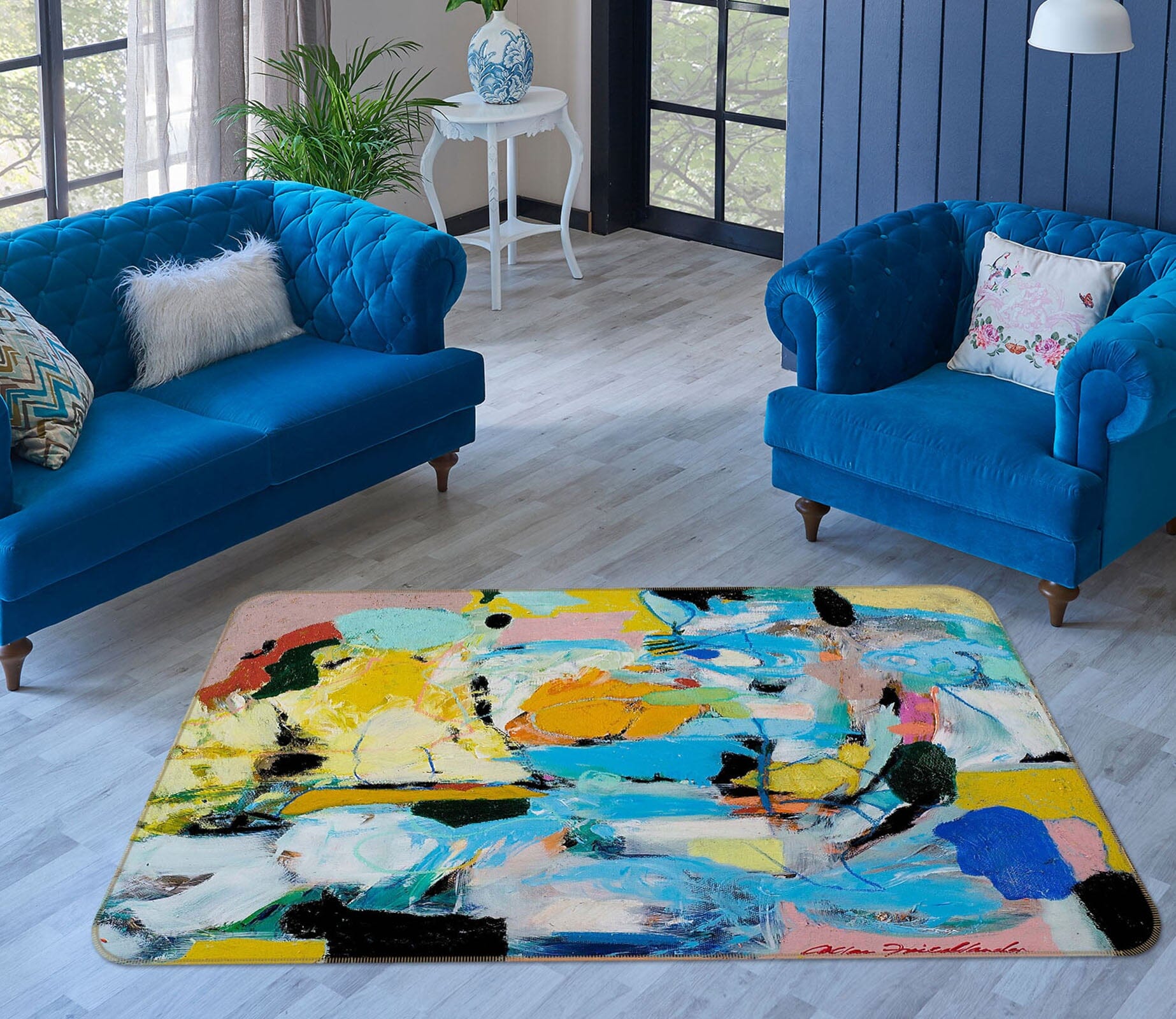 3D Color Pigment 1018 Allan P. Friedlander Rug Non Slip Rug Mat Mat AJ Creativity Home 
