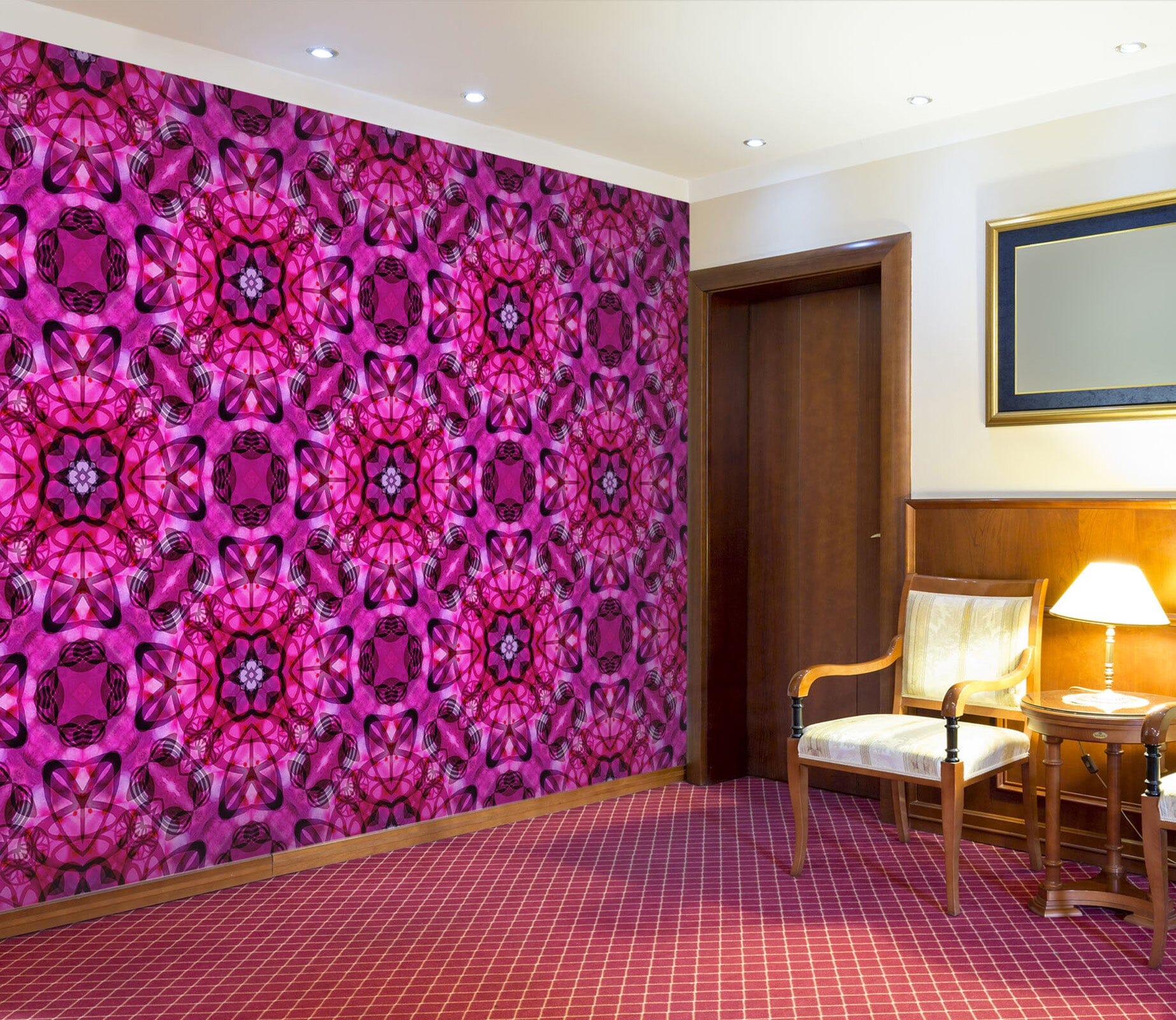 3D Purple Geometric Pattern 1408 Shandra Smith Wall Mural Wall Murals Wallpaper AJ Wallpaper 2 