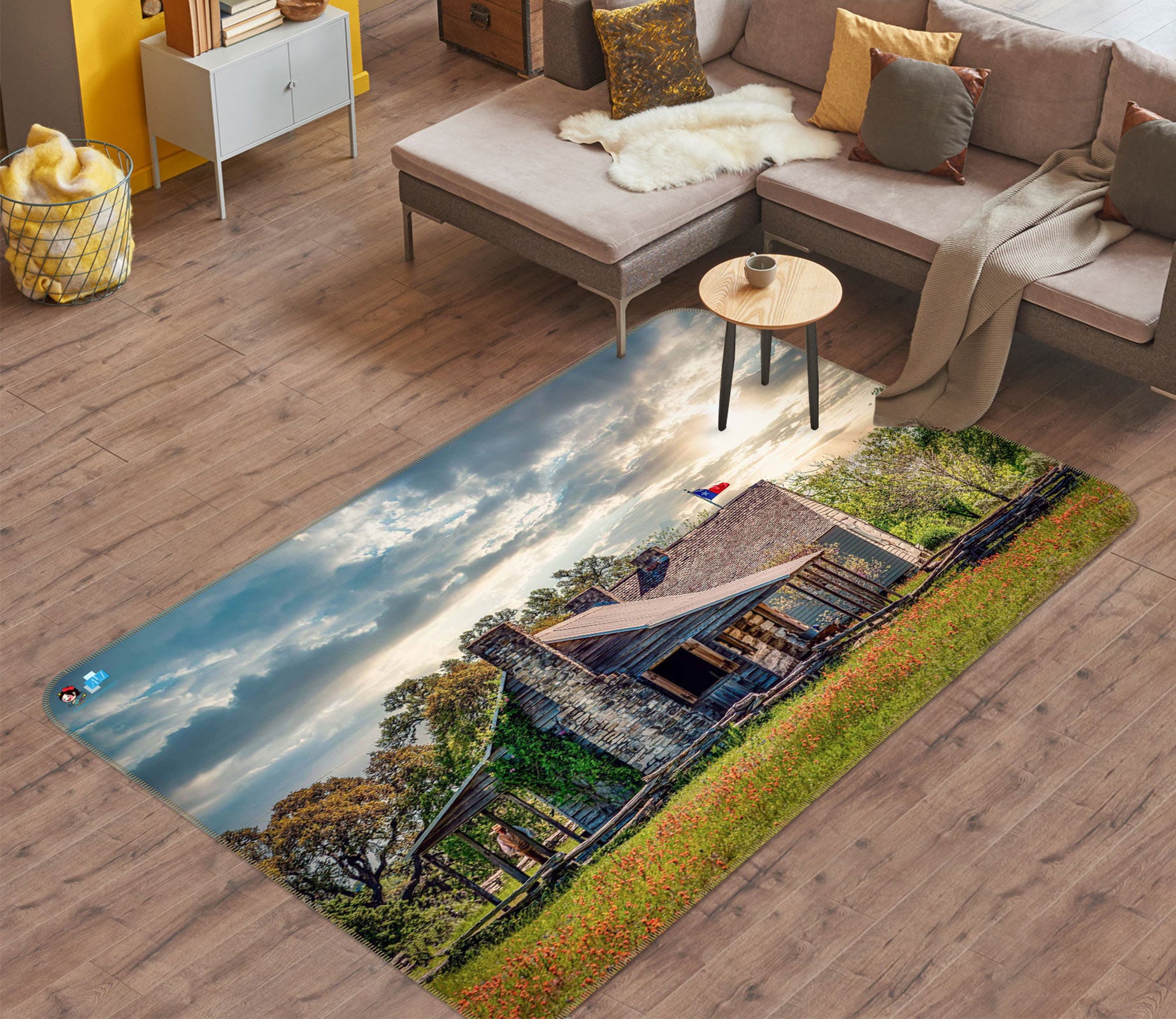 3D Grass House 5152 Beth Sheridan Rug Non Slip Rug Mat