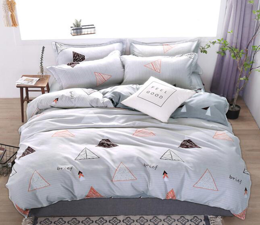 3D Triangle 13092 Bed Pillowcases Quilt