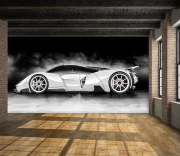 3D White Car 958 Vehicle Wall Murals Wallpaper AJ Wallpaper 2 