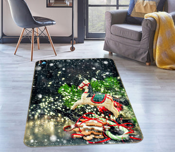 3D Trojan Horse 55037 Christmas Non Slip Rug Mat Xmas