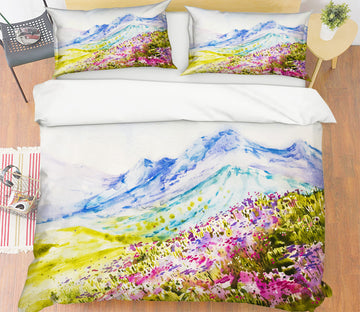 3D Flower Mountain 60184 Bed Pillowcases Quilt