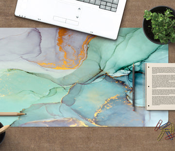 3D Green Marble Pattern 18050 Desk Mat